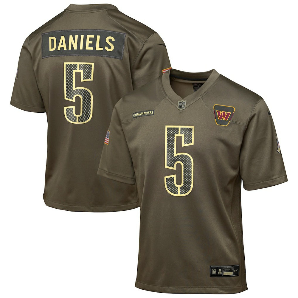 Jayden Daniels  Youth 2025 Salute to Service Game Jersey - Washington Commanders