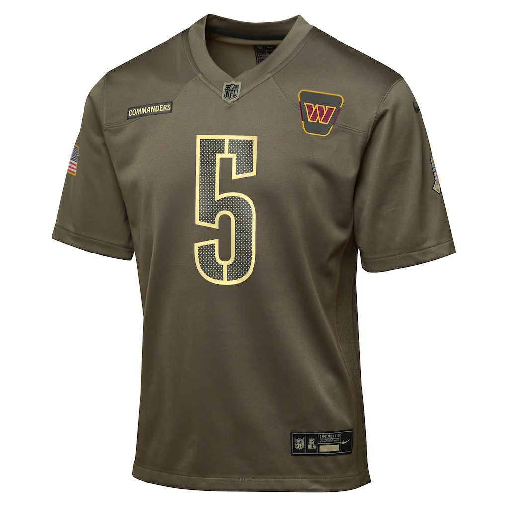 Jayden Daniels  Youth 2025 Salute to Service Game Jersey - Washington Commanders
