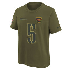 Jayden Daniels  Youth 2025 Salute to Service Name & Number T-Shirt - Washington Commanders