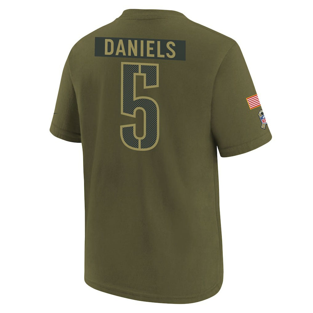Jayden Daniels  Youth 2025 Salute to Service Name & Number T-Shirt - Washington Commanders