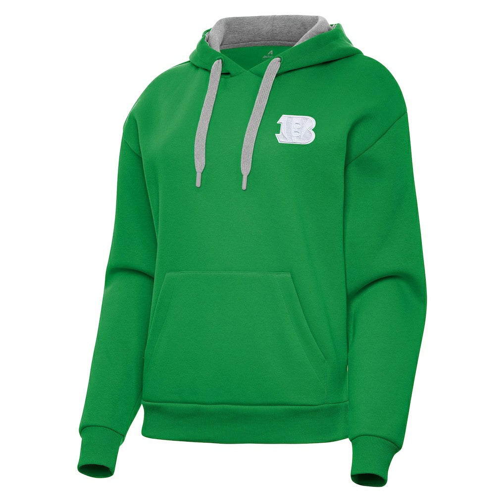 Antigua Women's St. Patrick's Day Victory Pullover Hoodie - Cincinnati Bengals