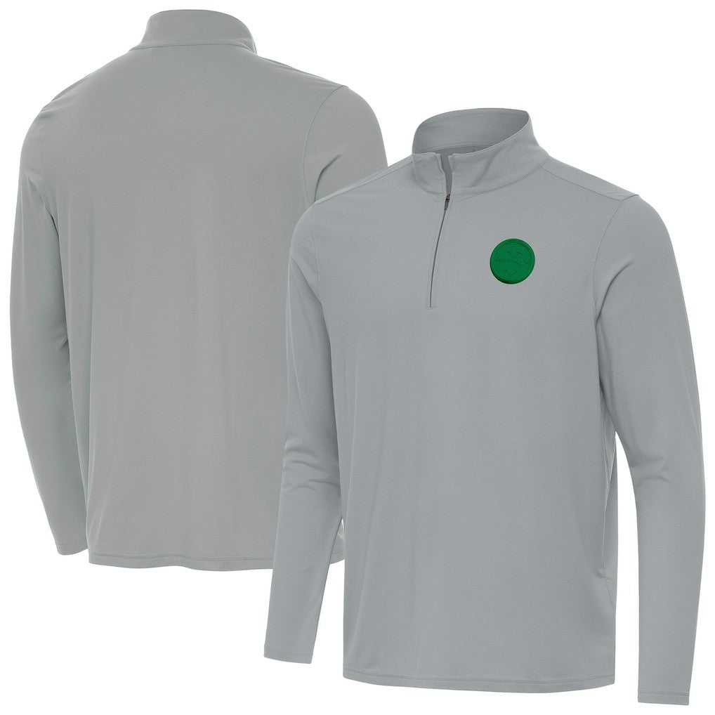 Antigua St Patrick Day Intent Quarter-Zip Pullover Top - Pittsburgh Steelers
