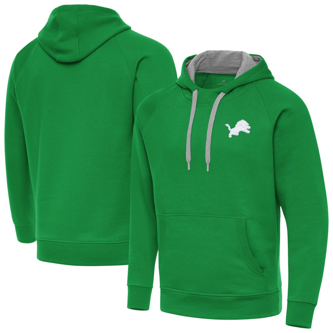 Antigua St. Patrick's Day Victory Pullover Hoodie - Detroit Lions