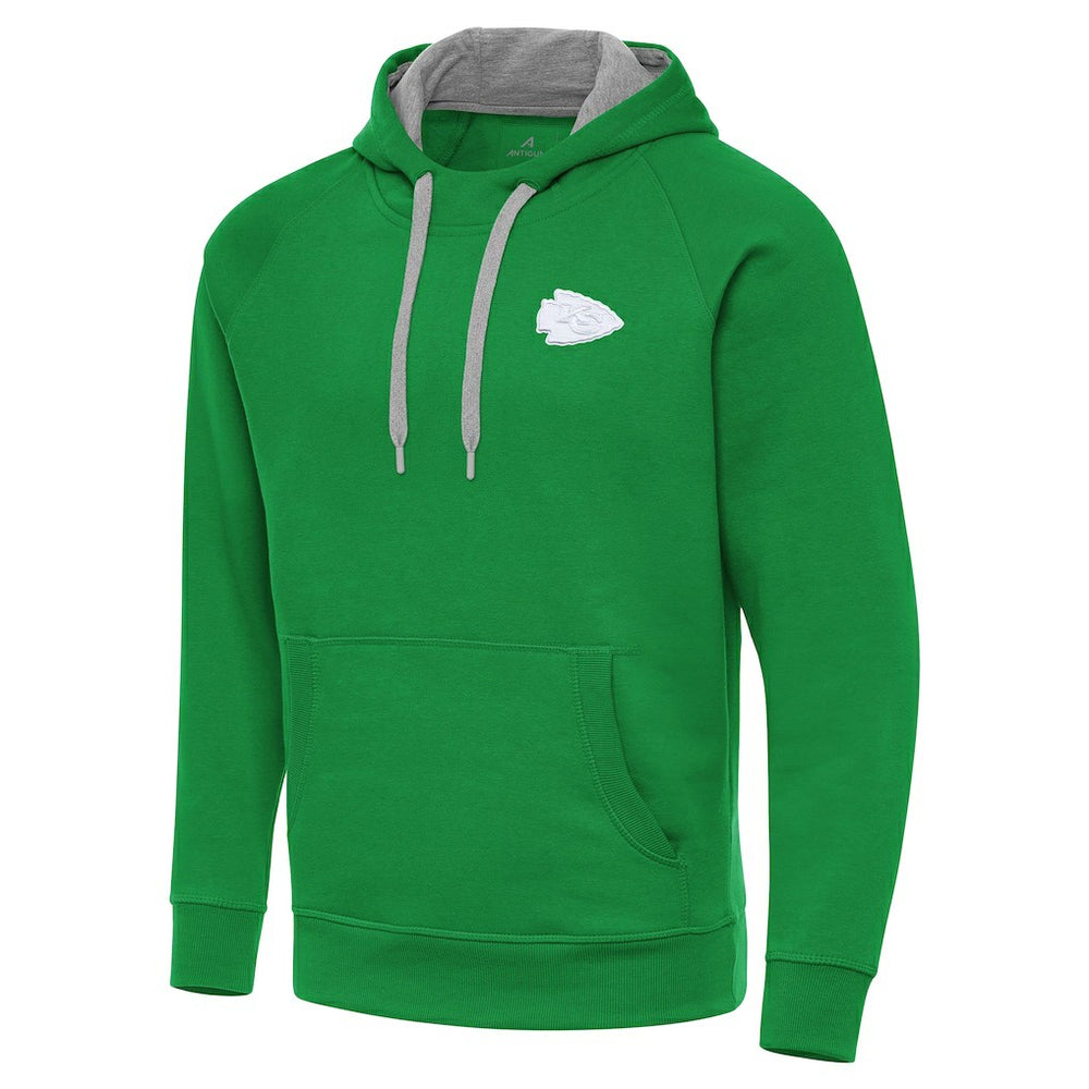 Antigua St. Patrick's Day Victory Pullover Hoodie - Kansas City Chiefs