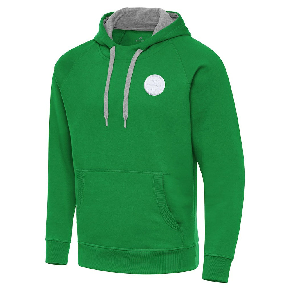 Antigua St. Patrick's Day Victory Pullover Hoodie - Pittsburgh Steelers