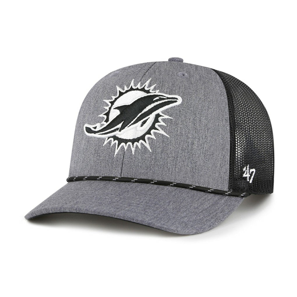 '47 Carbon Rope Trucker Adjustable Hat - Miami Dolphins