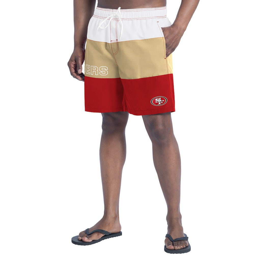 G-III Sports by Carl Banks Sunrise Volley Swim Shorts - San Francisco 49ers