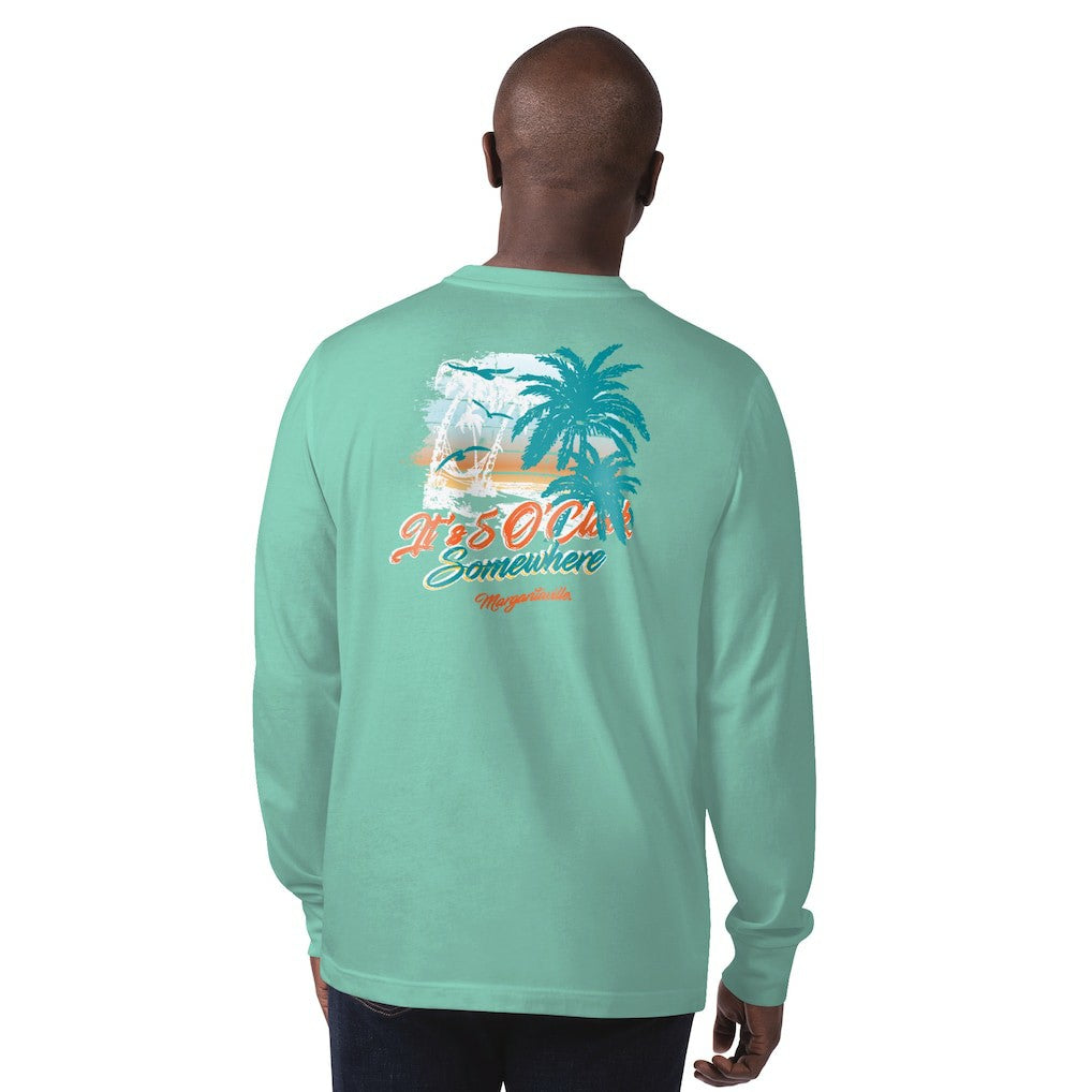 Margaritaville It's Five O'Clock Somewhere Long Sleeve T-Shirt - Miami Dolphins