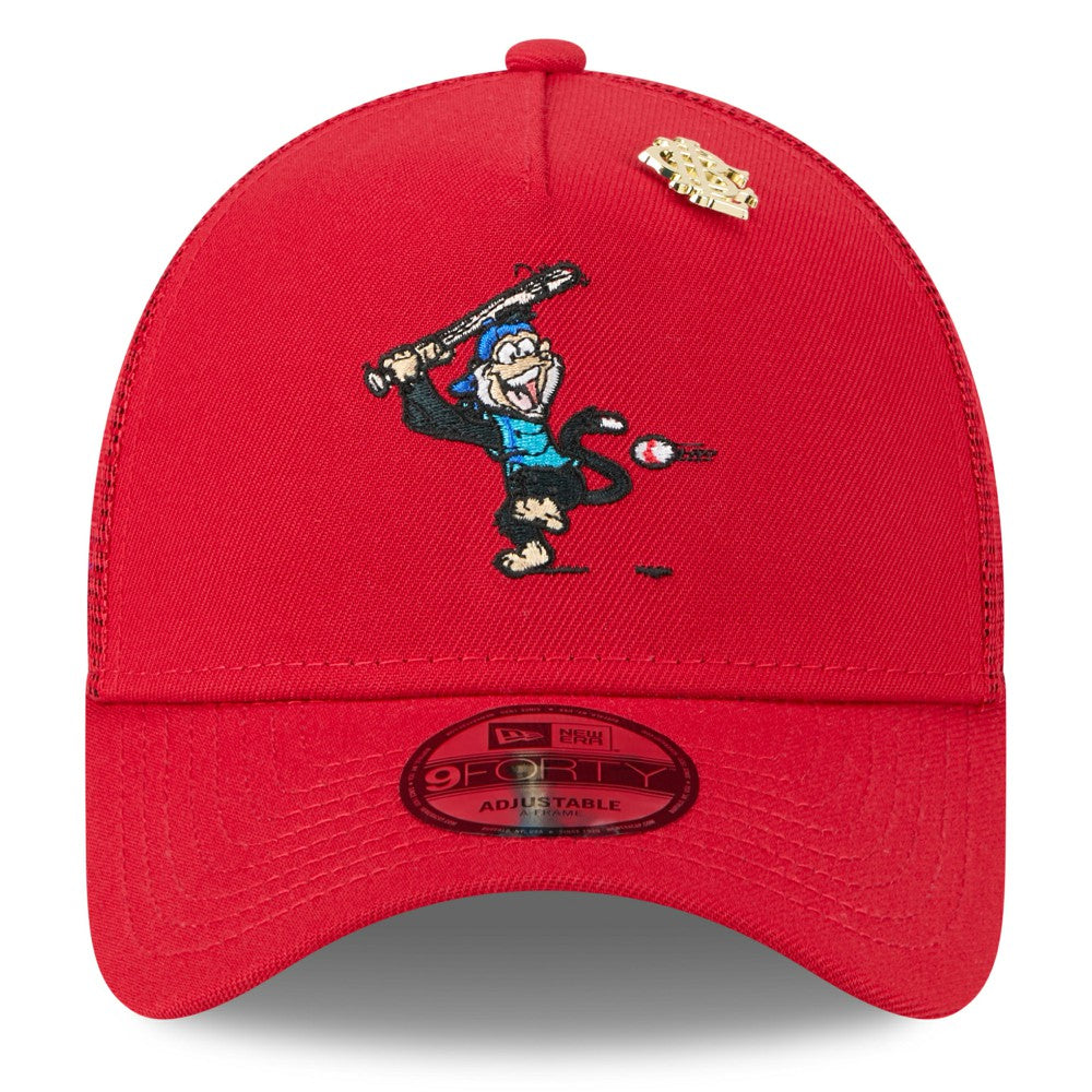 MLB Los Angeles Angels New Era 2025 Big League Chew A-Frame 9FORTY Adjustable Trucker Hat