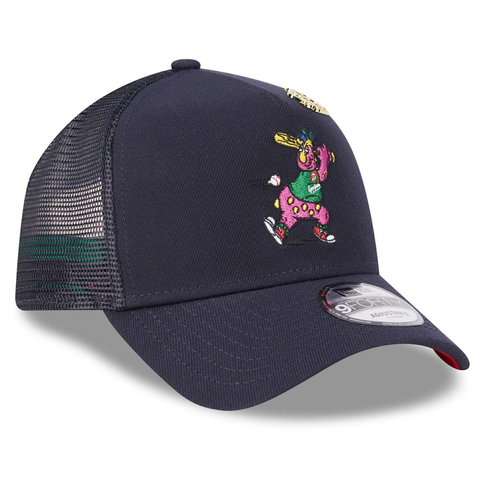 MLB Cleveland Guardians New Era 2025 Big League Chew A-Frame 9FORTY Adjustable Trucker Hat