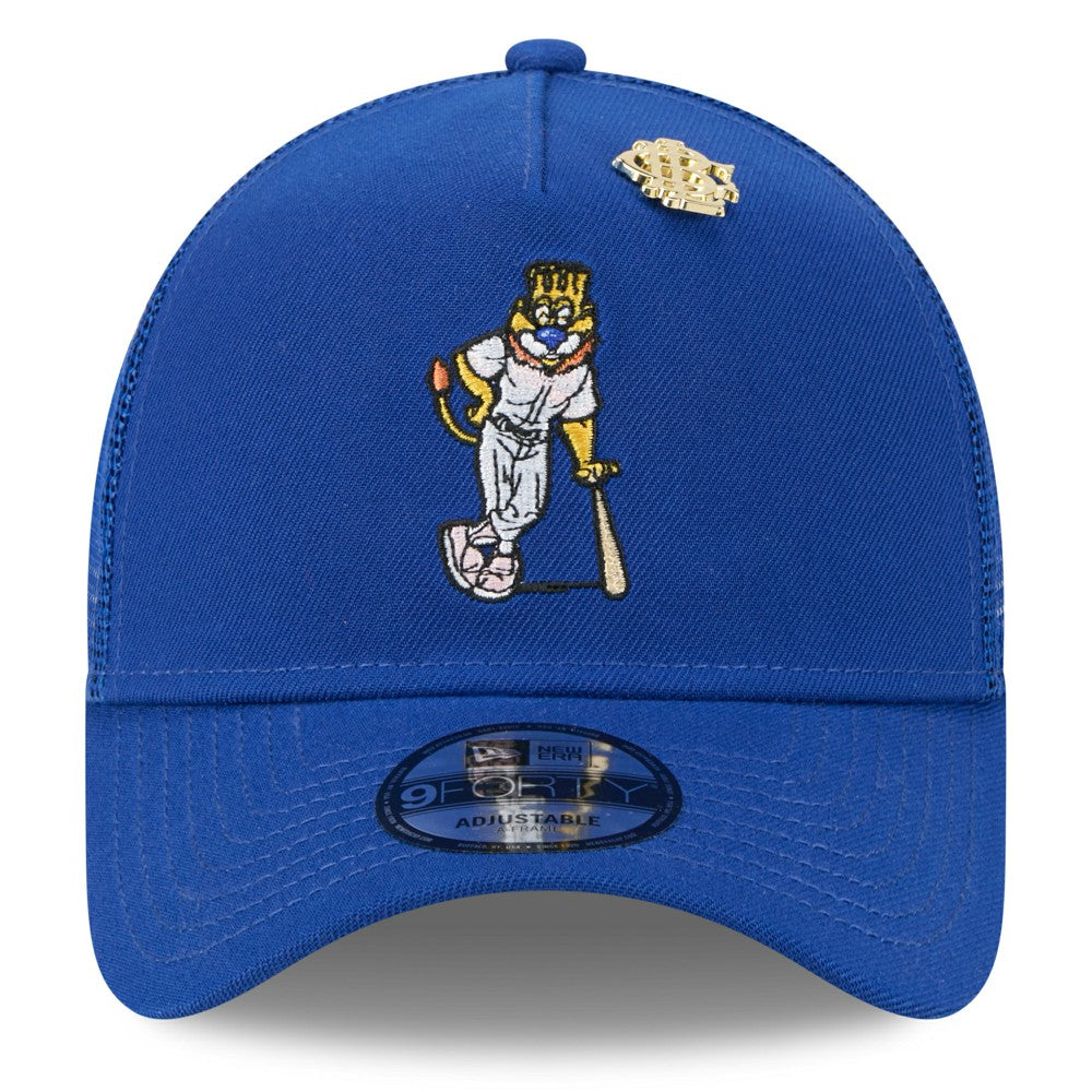 MLB Kansas City Royals New Era 2025 Big League Chew A-Frame 9FORTY Adjustable Trucker Hat