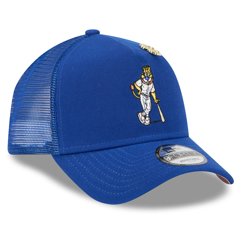MLB Kansas City Royals New Era 2025 Big League Chew A-Frame 9FORTY Adjustable Trucker Hat