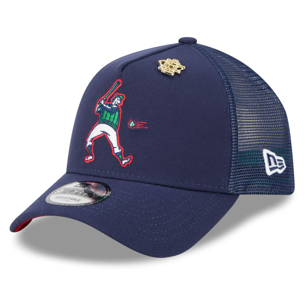 MLB Milwaukee Brewers New Era 2025 Big League Chew A-Frame 9FORTY Adjustable Trucker Hat