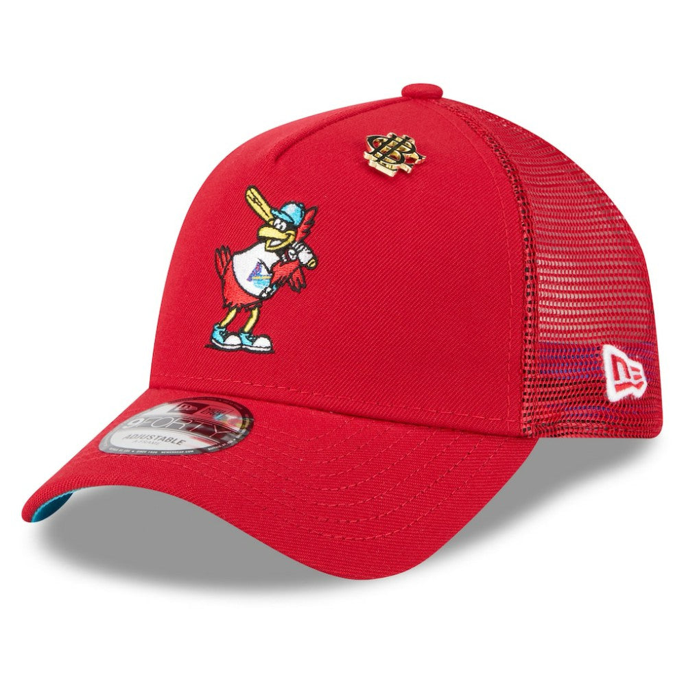 MLB St. Louis Cardinals New Era 2025 Big League Chew A-Frame 9FORTY Adjustable Trucker Hat