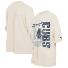 MLB Chicago Cubs New Era Cooperstown Collection Oversized Throwback Distressed T-Shirt