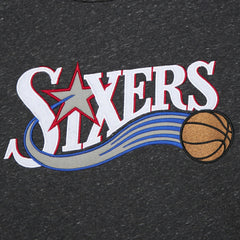 NBA Philadelphia 76ers Hardwood Classics Blackout Collection Snow Washed Pullover Sweatshirt