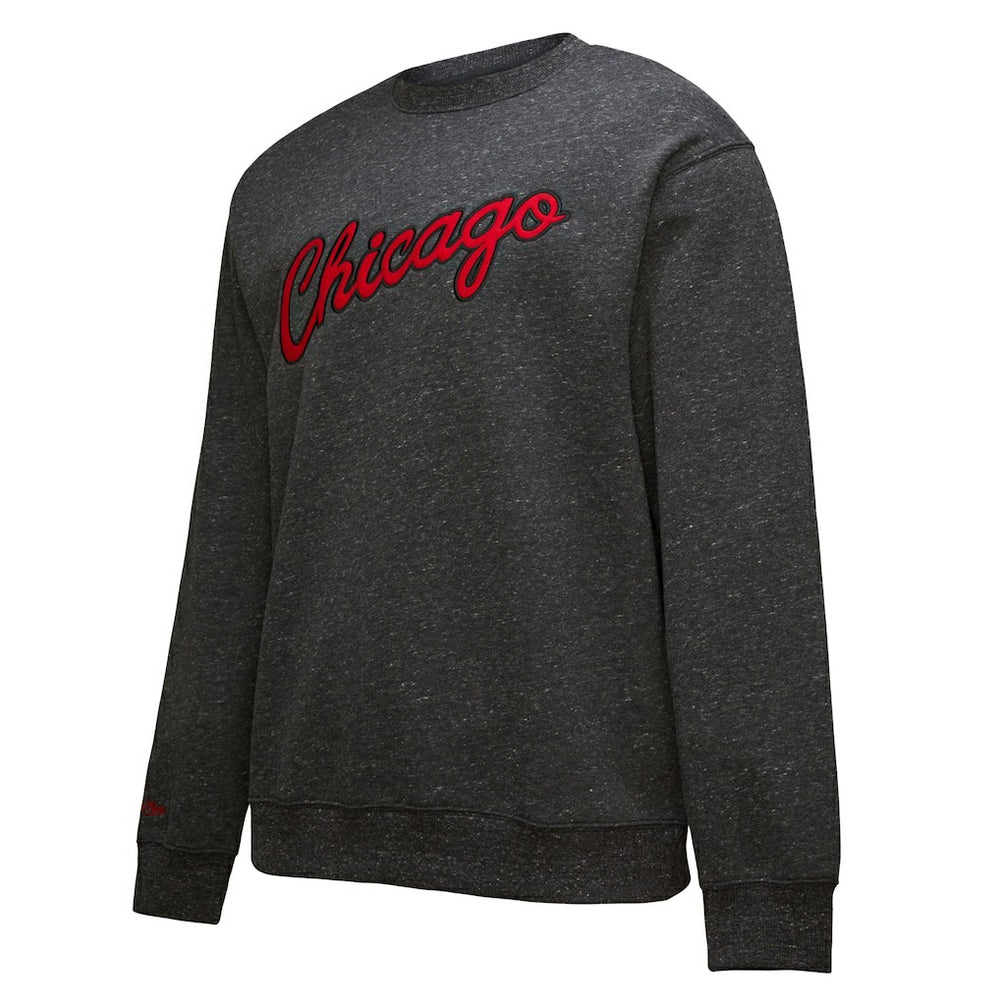 NBA Chicago Bulls Hardwood Classics Blackout Collection Snow Washed Pullover Sweatshirt