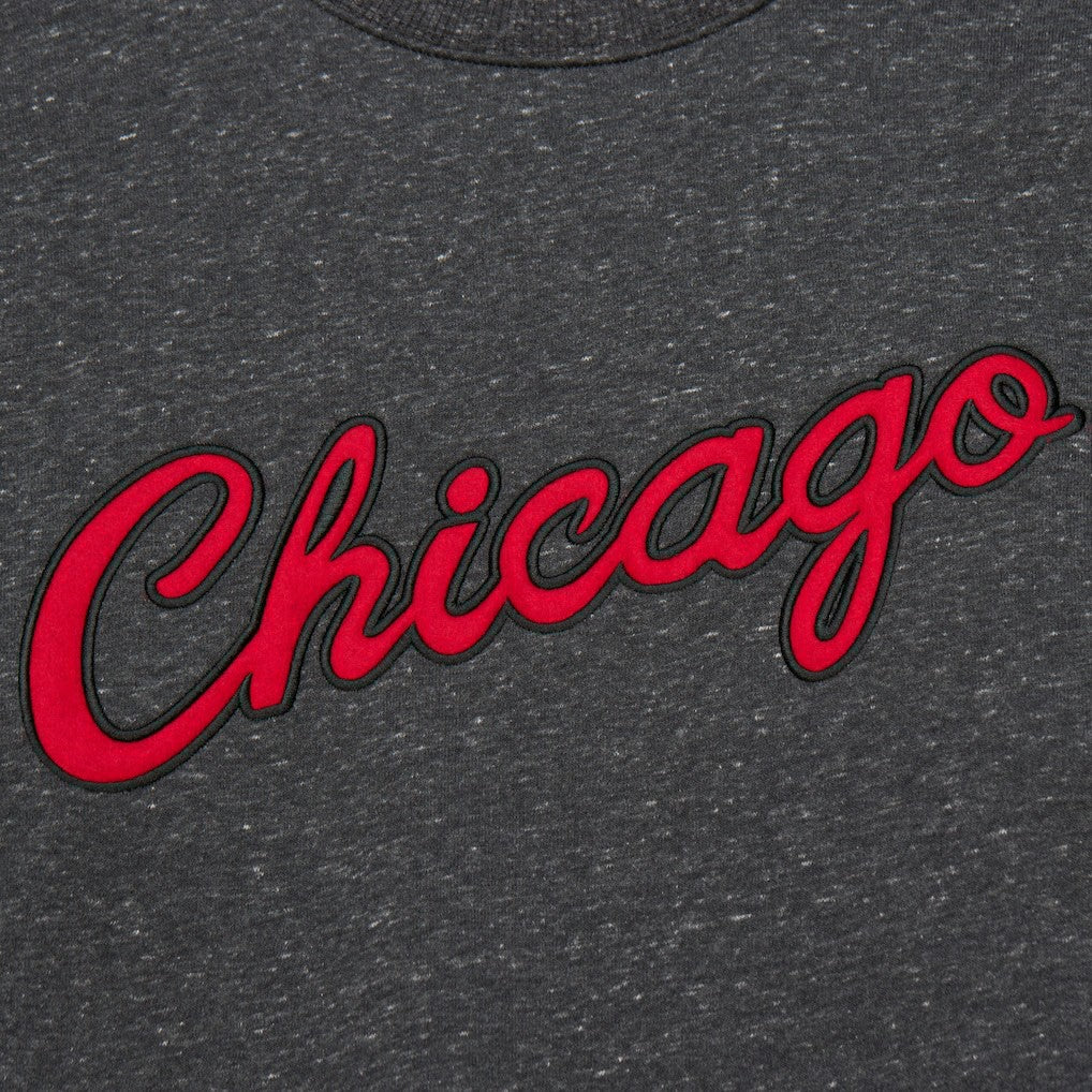 NBA Chicago Bulls Hardwood Classics Blackout Collection Snow Washed Pullover Sweatshirt