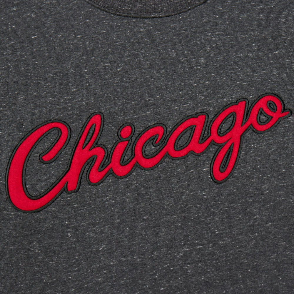 NBA Chicago Bulls Hardwood Classics Blackout Collection Snow Washed Pullover Sweatshirt