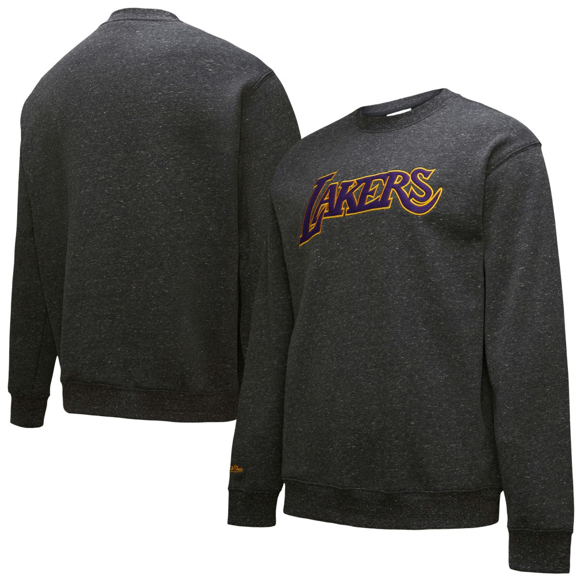 NBA Los Angeles Lakers Black Out Collection Snow Washed Vintage Logo Pullover Sweatshirt