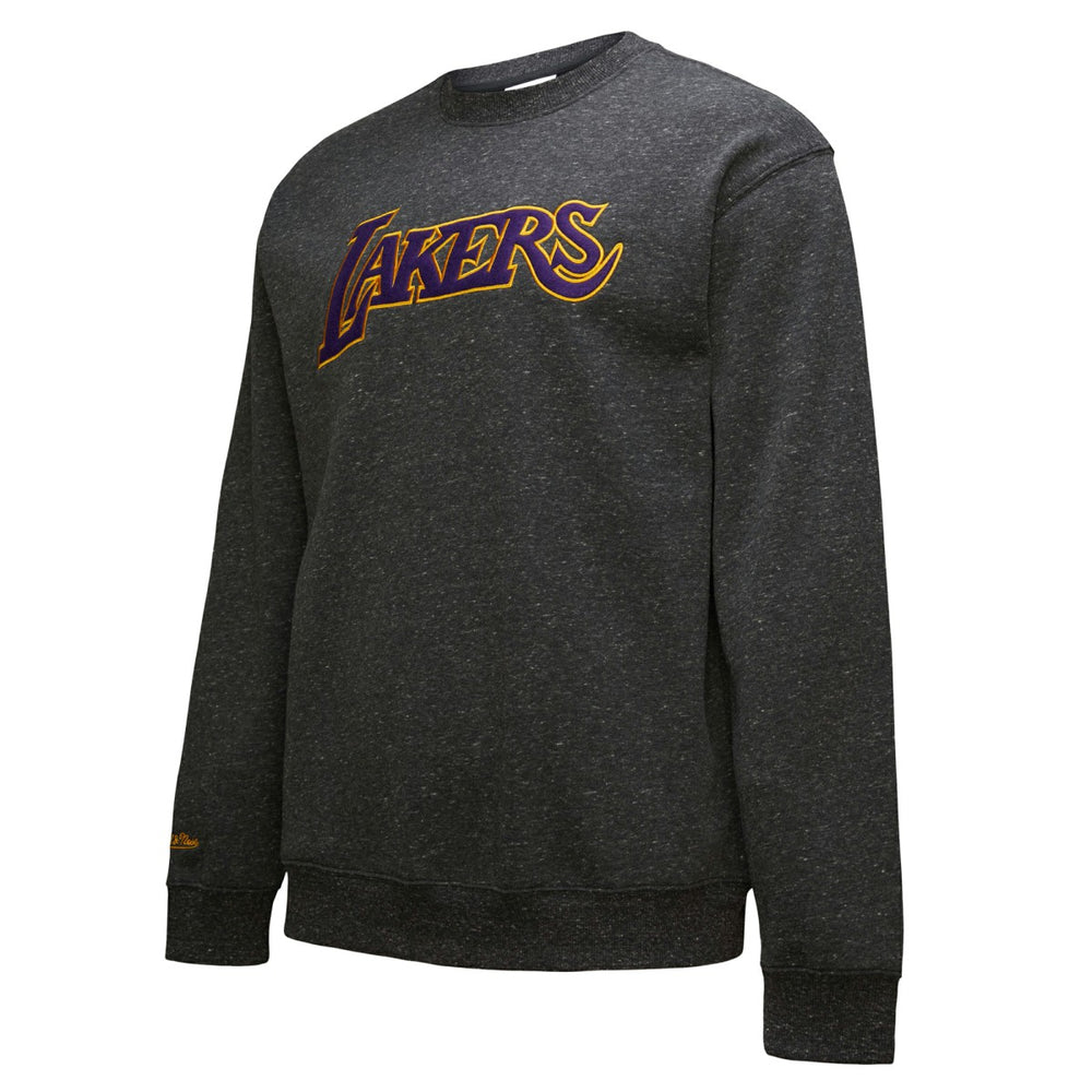 NBA Los Angeles Lakers Black Out Collection Snow Washed Vintage Logo Pullover Sweatshirt