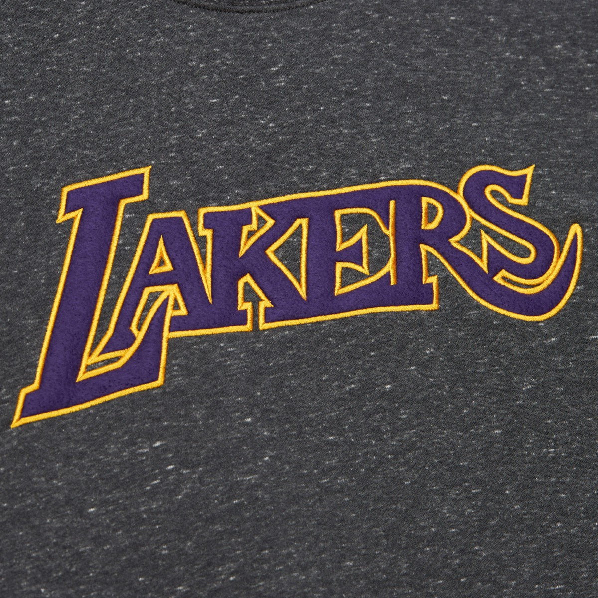 NBA Los Angeles Lakers Black Out Collection Snow Washed Vintage Logo Pullover Sweatshirt