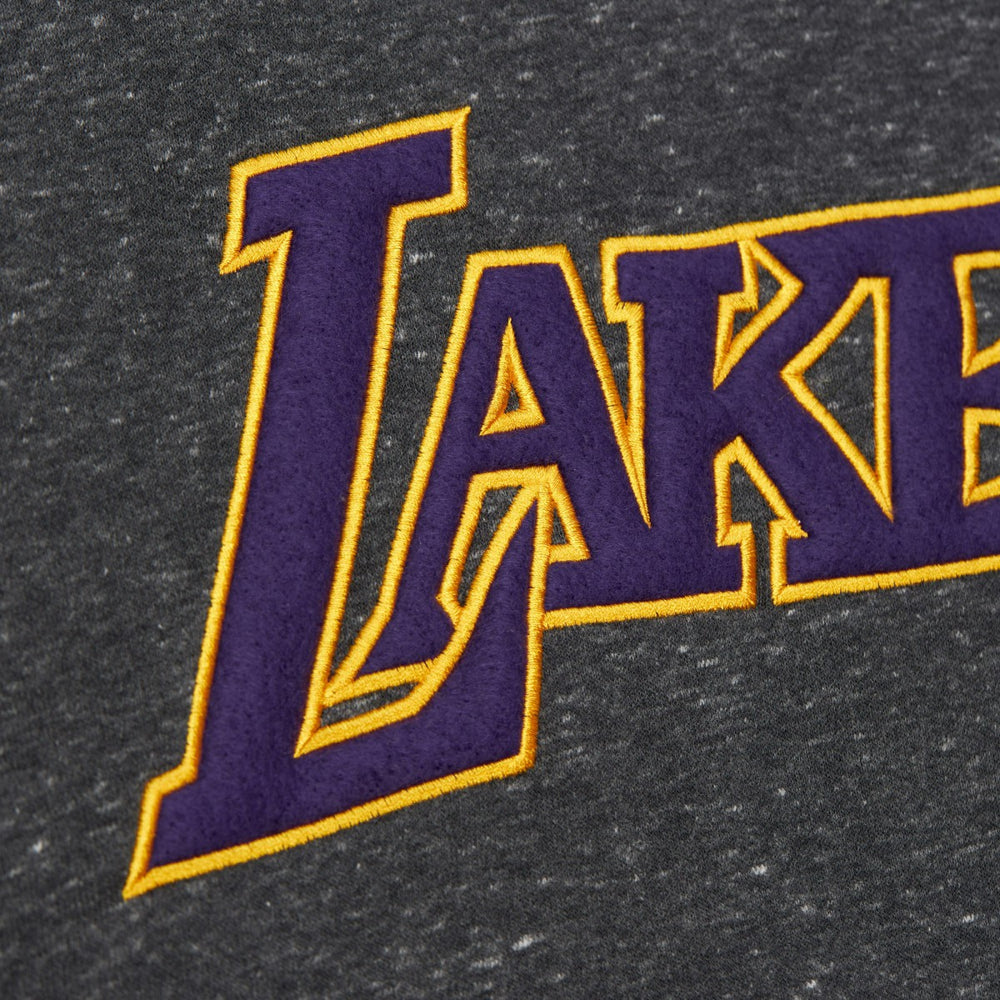 NBA Los Angeles Lakers Black Out Collection Snow Washed Vintage Logo Pullover Sweatshirt