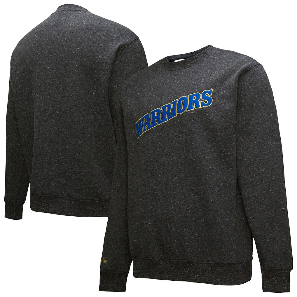 NBA Golden State Warriors Black Out Collection Snow Washed Vintage Logo Pullover Sweatshirt sale
