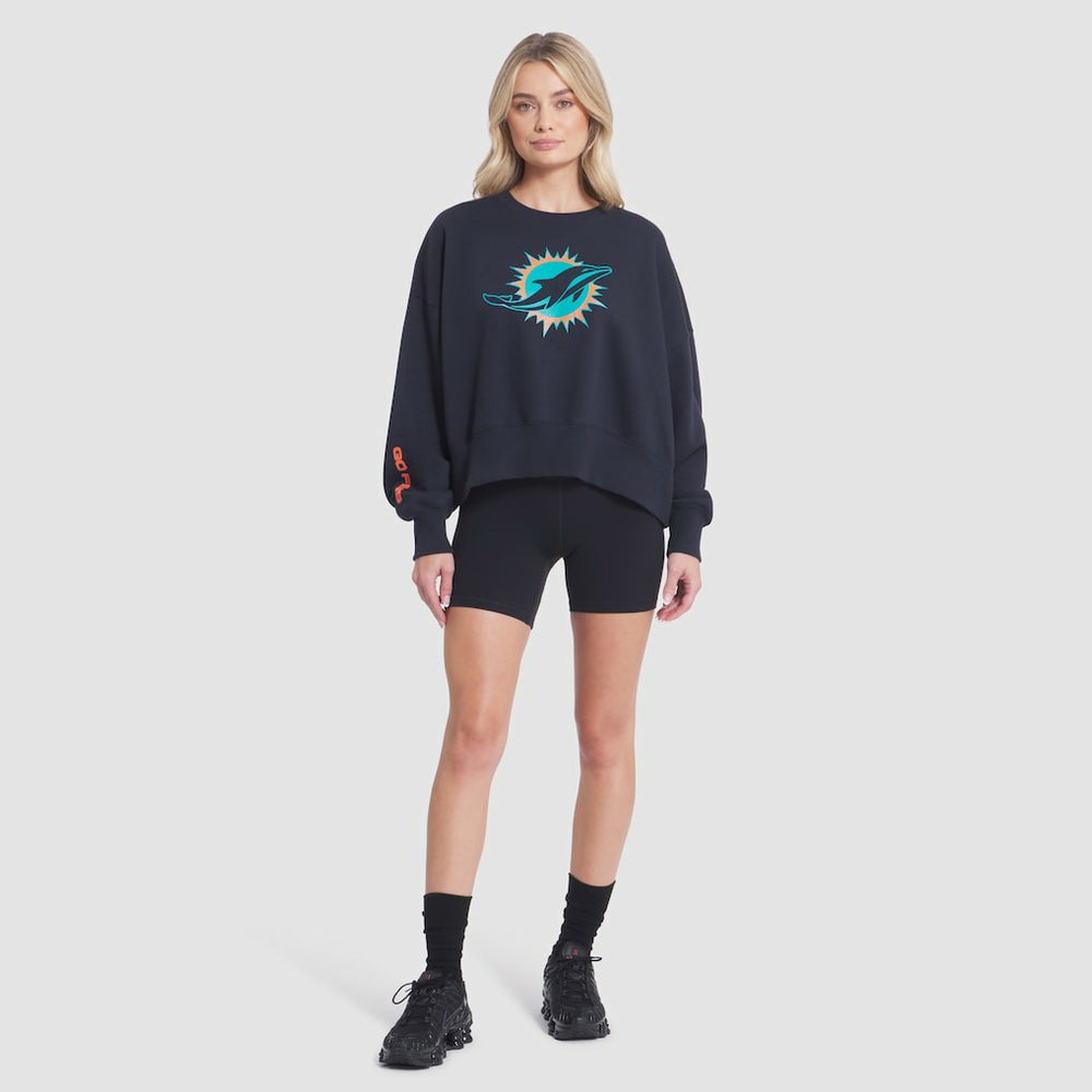 Women's 2025 Rivalries Collection Oversized Phoenix Fleece Sweatshirt - Miami Dolphins