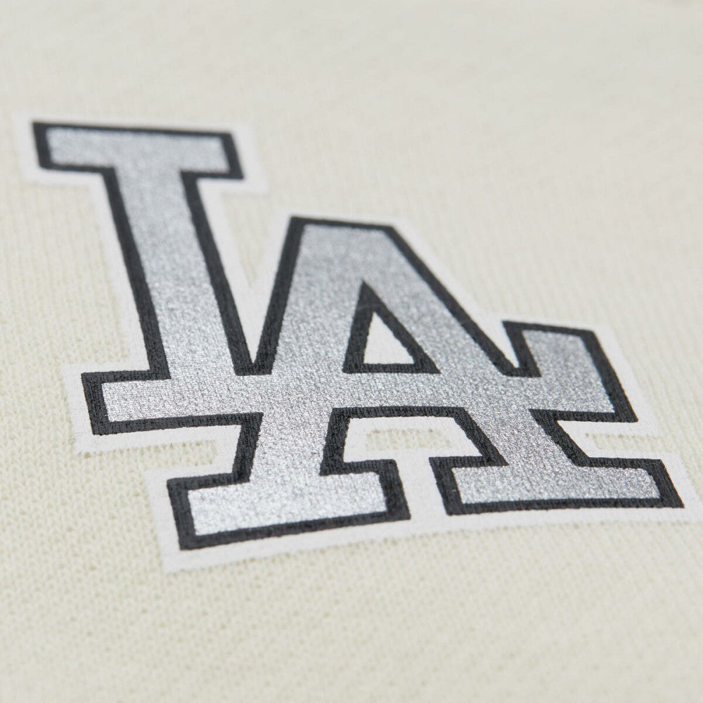 MLB Los Angeles Dodgers Mitchell & Ness Women's Cooperstown Collection Blocked Fleece Pullover Sweatshirt- Gray/Black