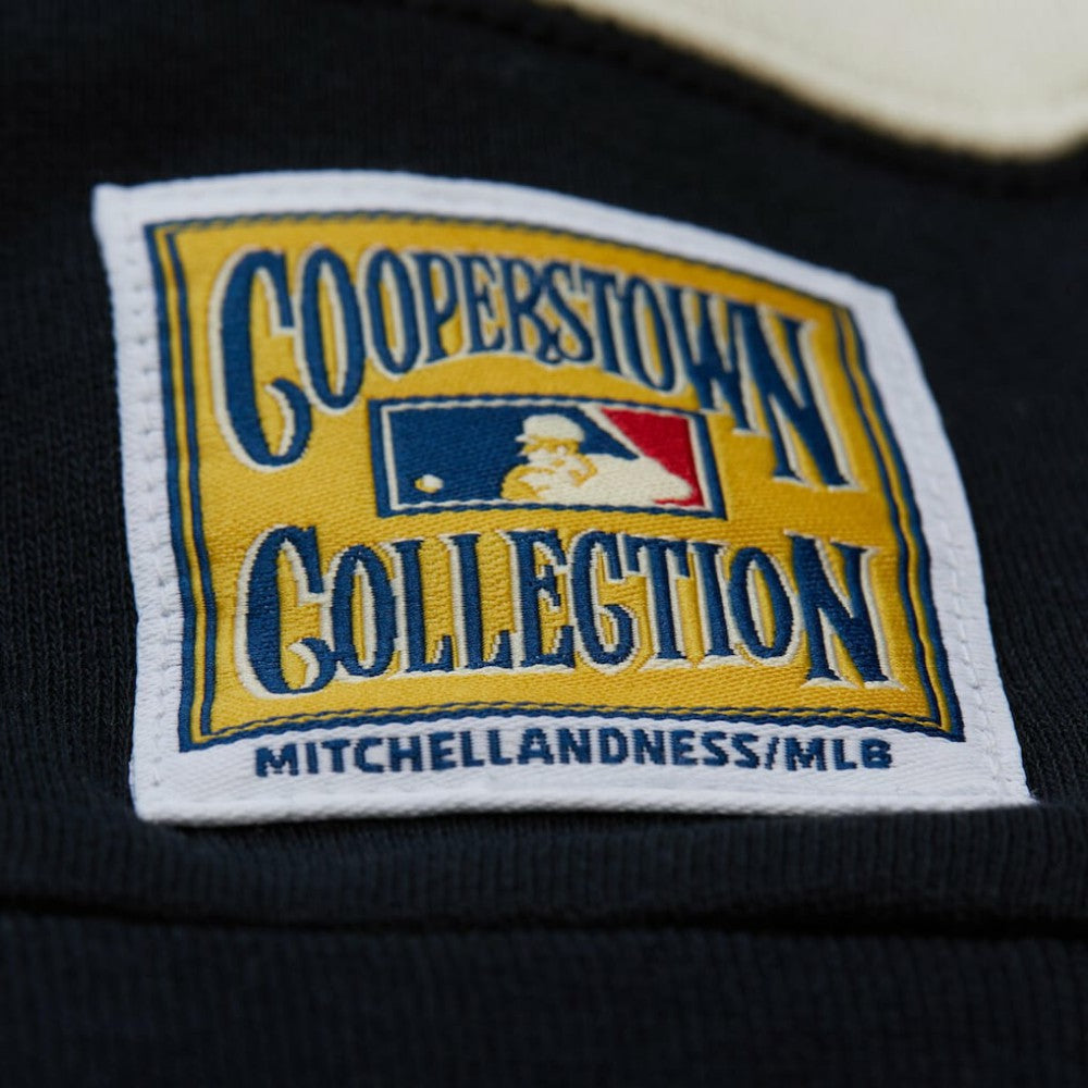 MLB Houston Astros Mitchell & Ness Women's Cooperstown Collection Blocked Fleece Pullover Sweatshirt- Orange/Black