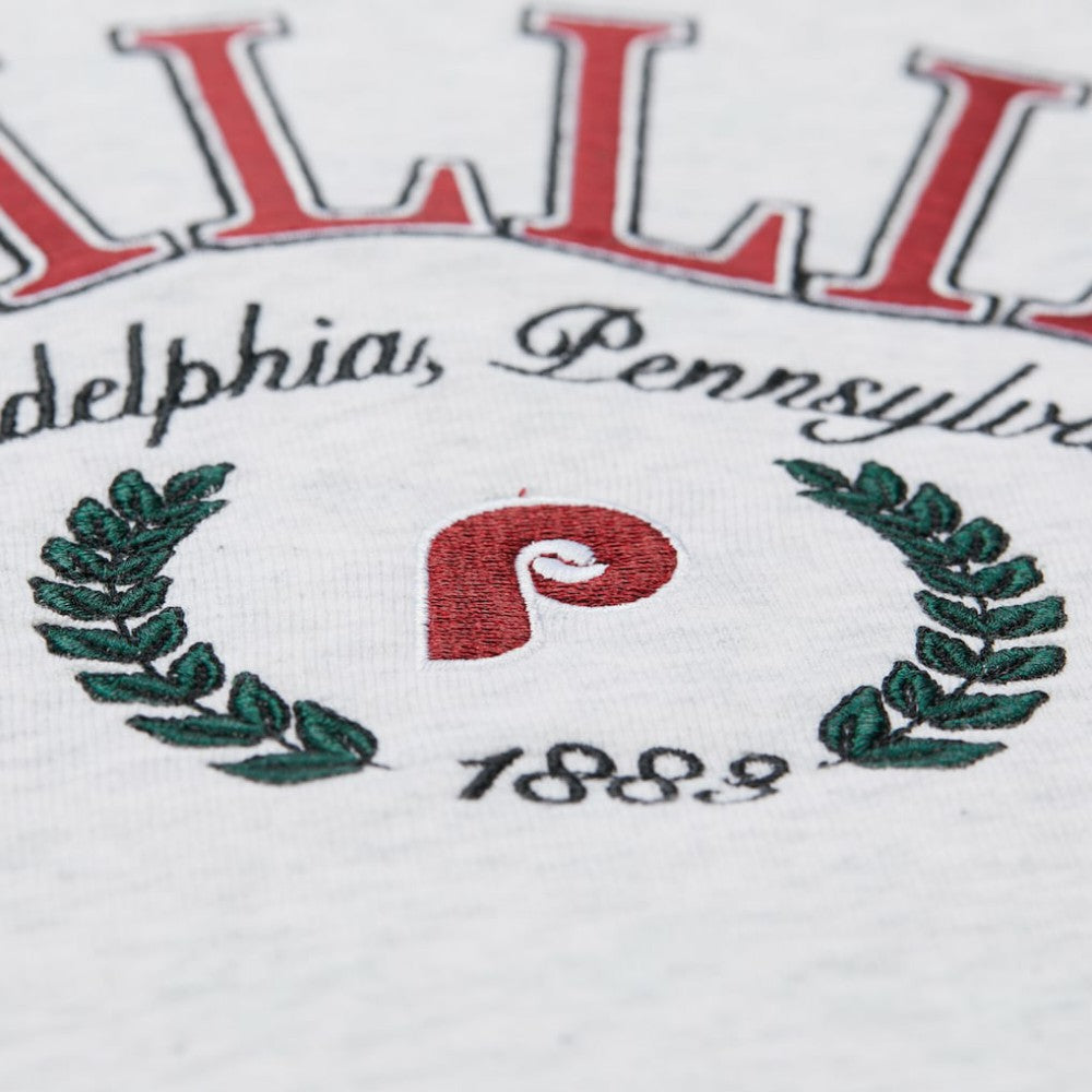 MLB Philadelphia Phillies Mitchell & Ness Women's Cropped Toggle Pullover Sweatshirt