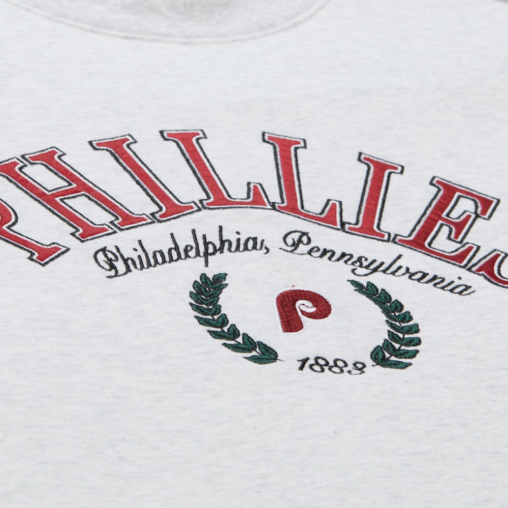MLB Philadelphia Phillies Mitchell & Ness Women's Cropped Toggle Pullover Sweatshirt