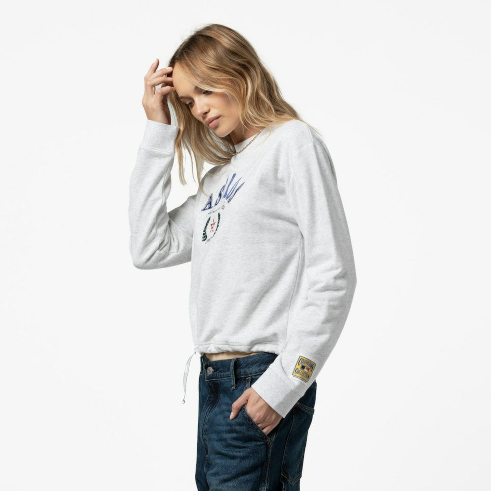 MLB Houston Astros Mitchell & Ness Women's Cropped Toggle Pullover Sweatshirt
