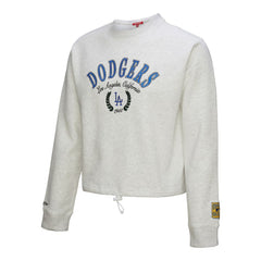 MLB Los Angeles Dodgers Mitchell & Ness Women's Cropped Toggle Pullover Sweatshirt