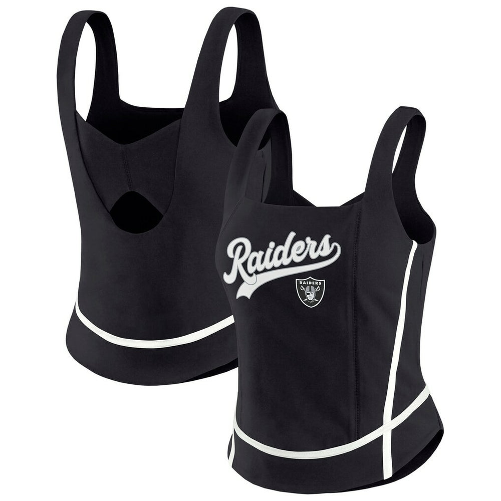 WEAR by Erin Andrews Women's Square Neck Tank Top - Las Vegas Raiders
