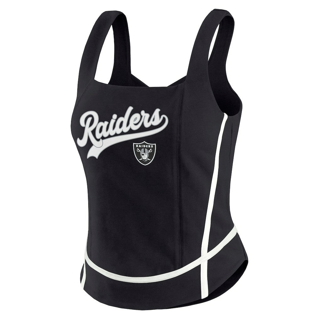 WEAR by Erin Andrews Women's Square Neck Tank Top - Las Vegas Raiders