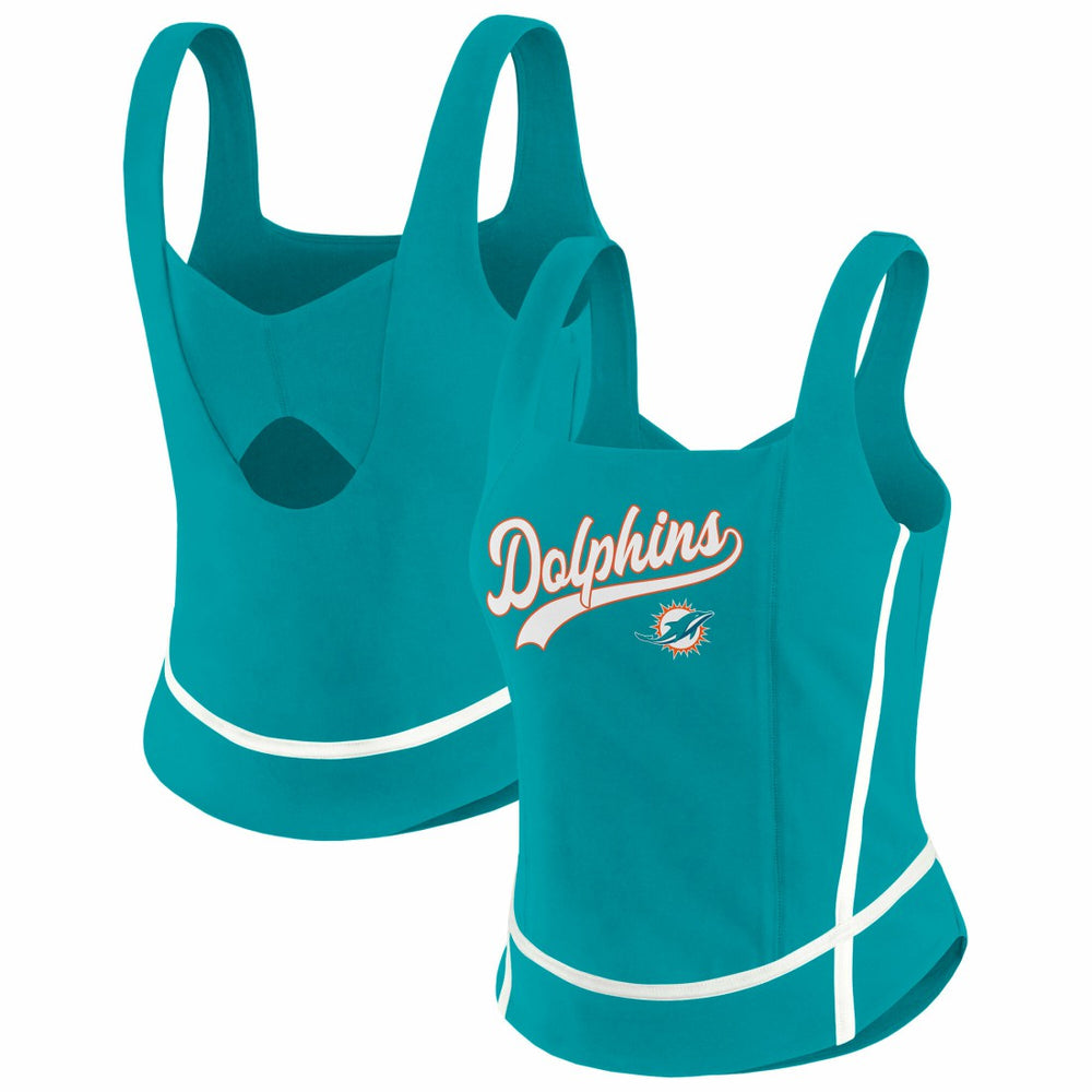 WEAR by Erin Andrews Women's Square Neck Tank Top - Miami Dolphins
