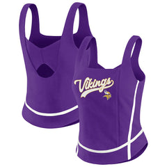 WEAR by Erin Andrews Women's Square Neck Tank Top - Minnesota Vikings