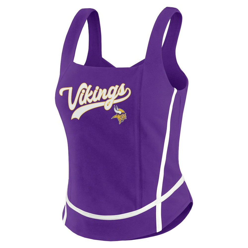 WEAR by Erin Andrews Women's Square Neck Tank Top - Minnesota Vikings