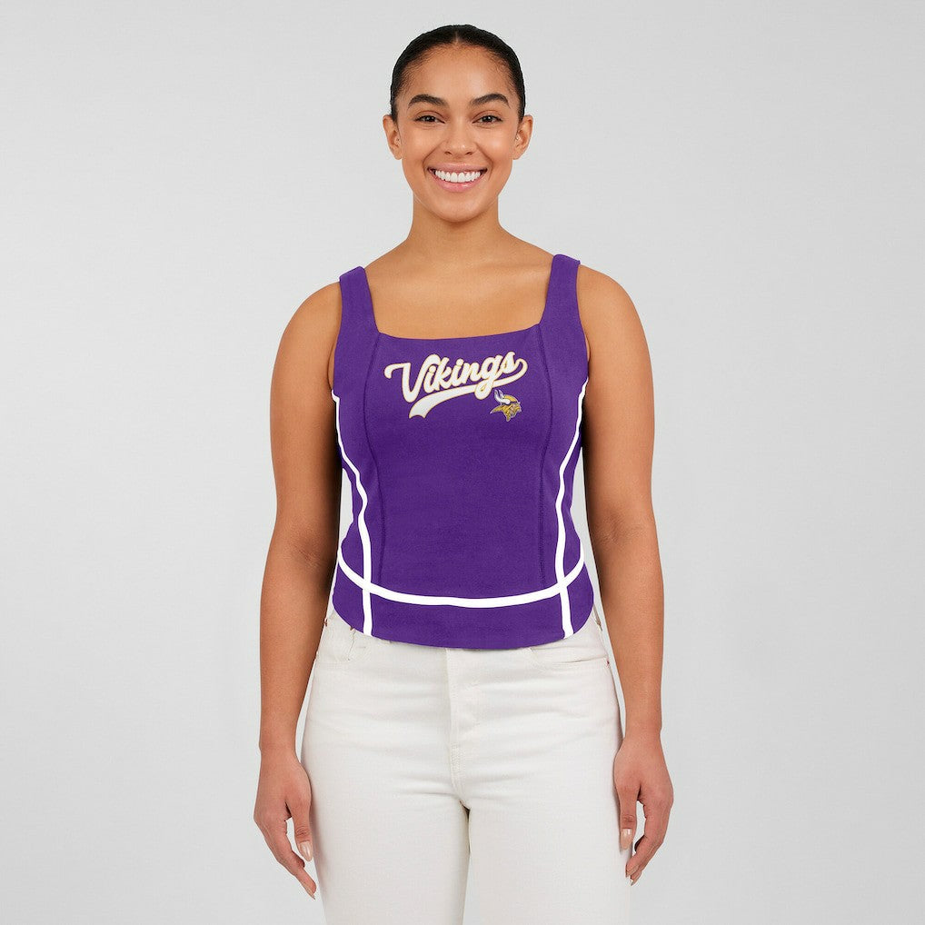 WEAR by Erin Andrews Women's Square Neck Tank Top - Minnesota Vikings