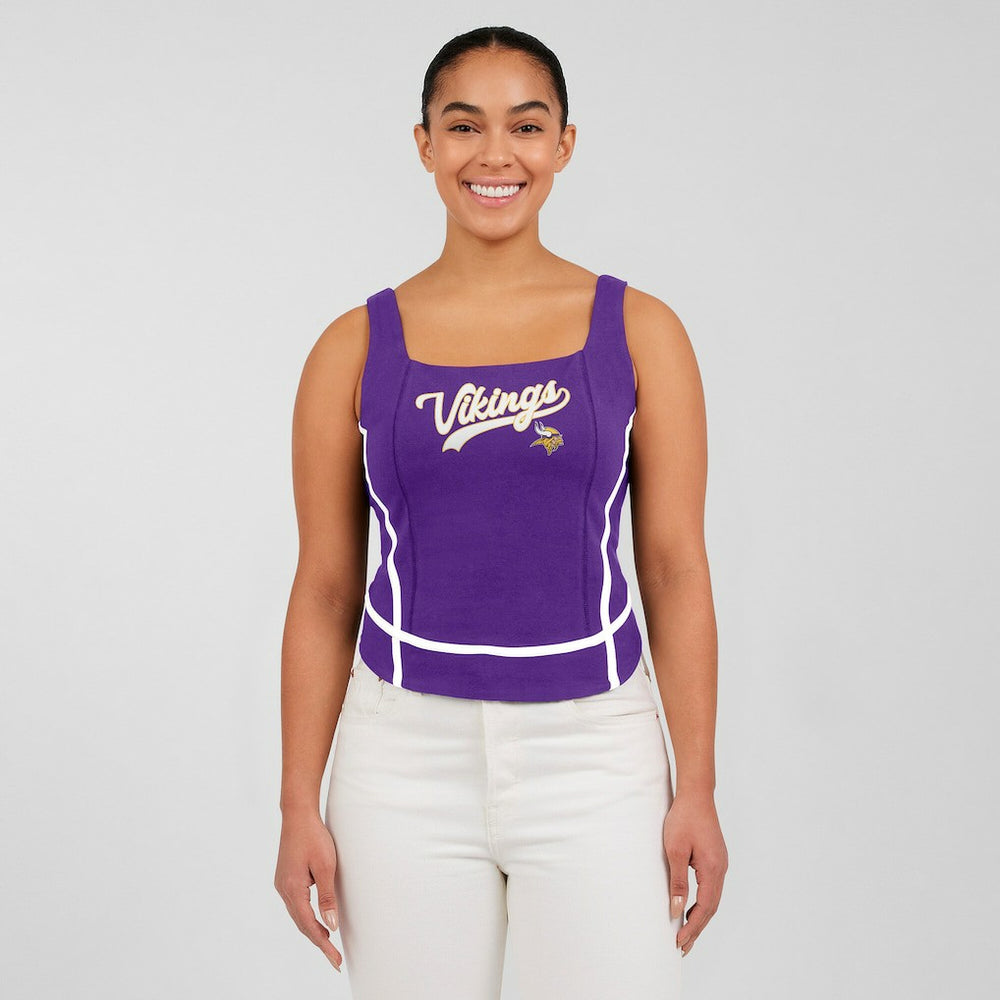 WEAR by Erin Andrews Women's Square Neck Tank Top - Minnesota Vikings