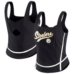 WEAR by Erin Andrews Women's Square Neck Tank Top - Pittsburgh Steelers