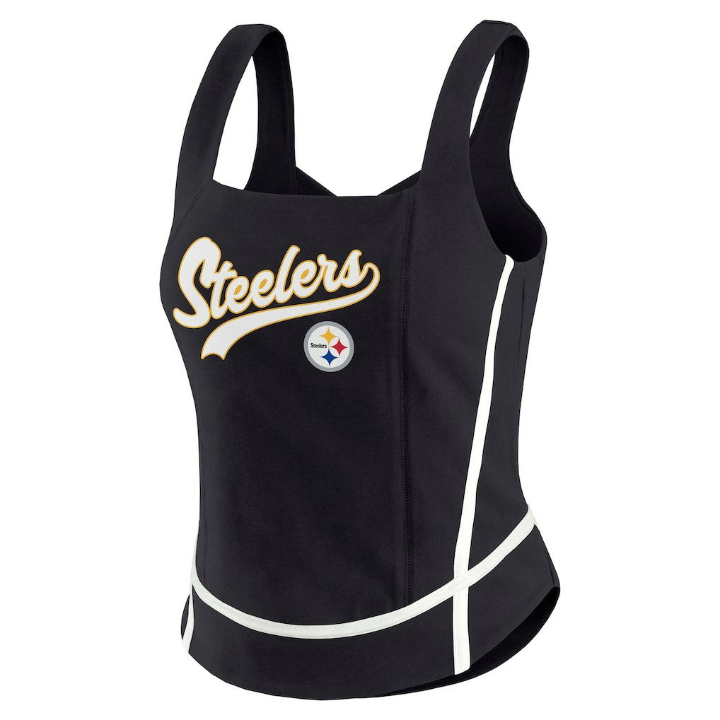 WEAR by Erin Andrews Women's Square Neck Tank Top - Pittsburgh Steelers