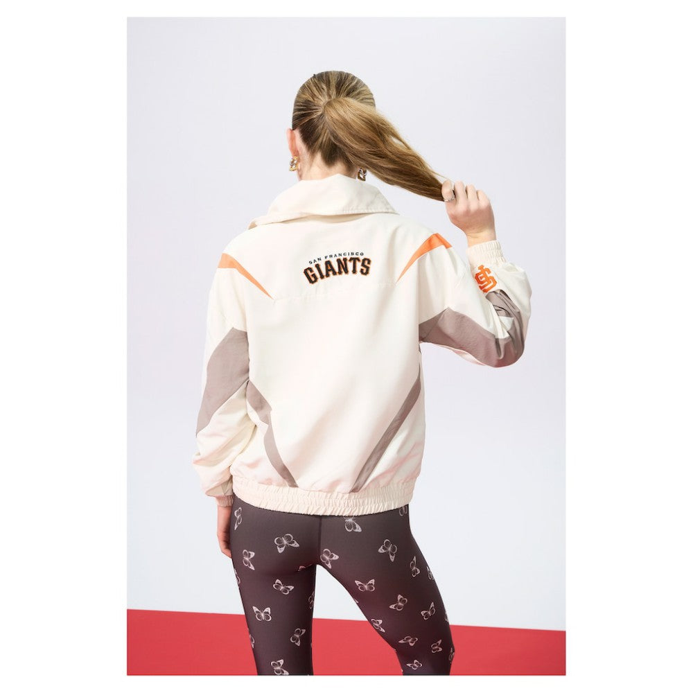 MLB San Francisco Giants Terez Women's Ripstop Chevron Quarter-Zip Pullover