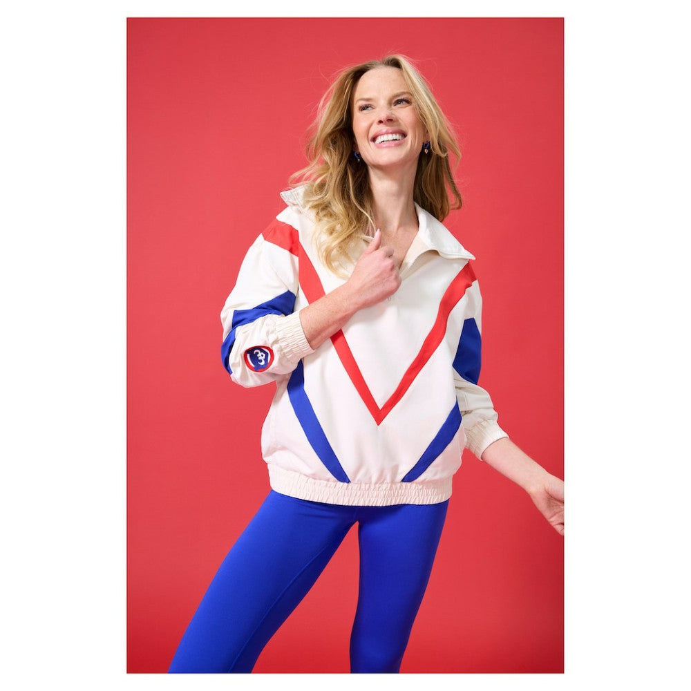 MLB Chicago Cubs Terez Women's Ripstop Chevron Quarter-Zip Pullover