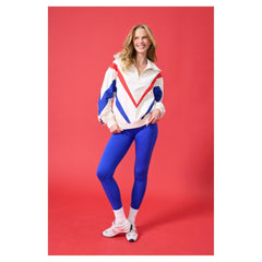MLB Chicago Cubs Terez Women's Ripstop Chevron Quarter-Zip Pullover