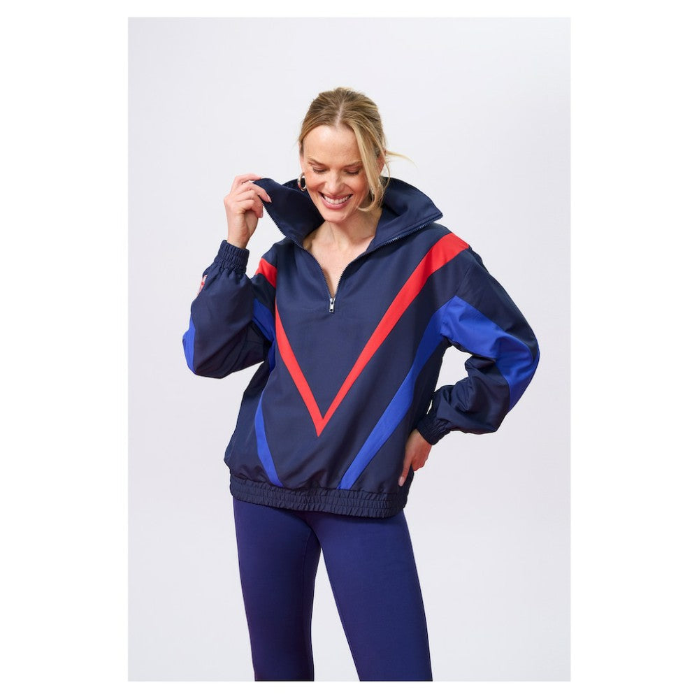 MLB New York Yankees Terez Women's Ripstop Chevron Quarter-Zip Pullover