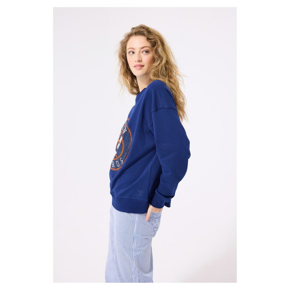 MLB Houston Astros Terez Women's Oversized Gemstone Logo Sweatshirt