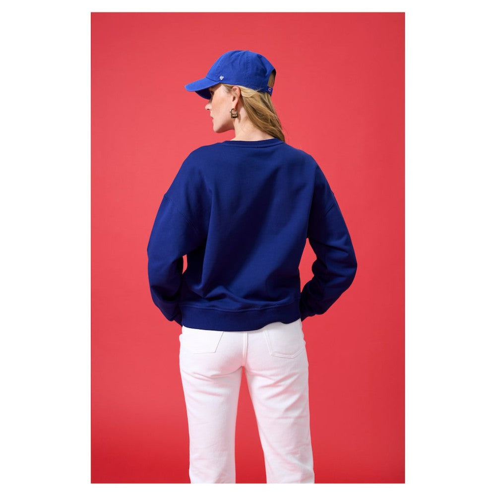 MLB Chicago Cubs Terez Women's Oversized Gemstone Logo Sweatshirt